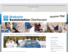 Tablet Screenshot of diakoniestation-oberhausen.de